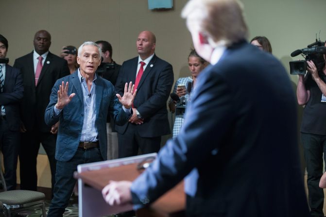 Republican presidential candidate Donald Trump <a >caused an uproar</a> Tuesday when he had well-known Univision and Fusion anchor Jorge Ramos <a >removed</a> from the room and later called him a "very emotional person" after Ramos failed to yield when Trump wanted to take a question from a different reporter. Click through the gallery to see who gets it and who doesn't in courting the Latino vote.