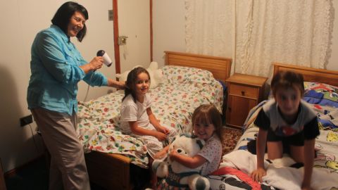 In Concon, Chile, the family met Monica Ahumado, who, despite tragedy in her life, opened up her home. 