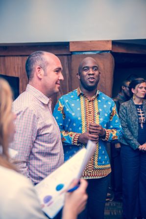 Abdul Kamara, pictured right, is the man behind the events, which are held weekly at the Tribe Hotel in Nairobi. 