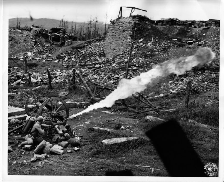 Chinese soldiers were trained by U.S. officers to use incendiary devices called "flamethrowers" seen here during the three-month siege of the ancient walled city of Tengchung, a Japanese stronghold. The American effort is often forgotten in China too.  Following the end of the war, civil war broke out, and with the victory of the Communists all mention of American cooperation was stricken from the record.  