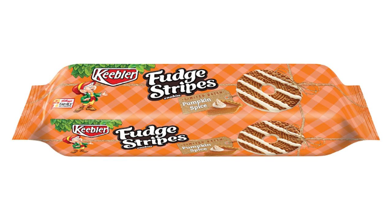 Another new entry: Keebler Pumpkin Spice Fudge Stripes cookies
