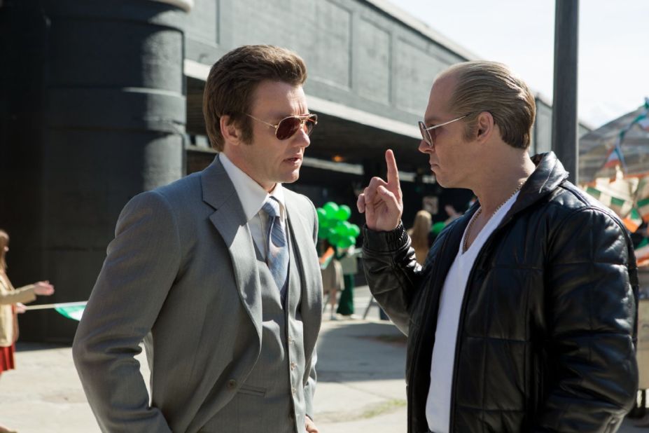 <strong>"Black Mass"</strong> stars Johnny Depp, right, as Boston gangster Whitey Bulger. Benedict Cumberbatch plays Bulger's brother, politician and university president Billy Bulger. 