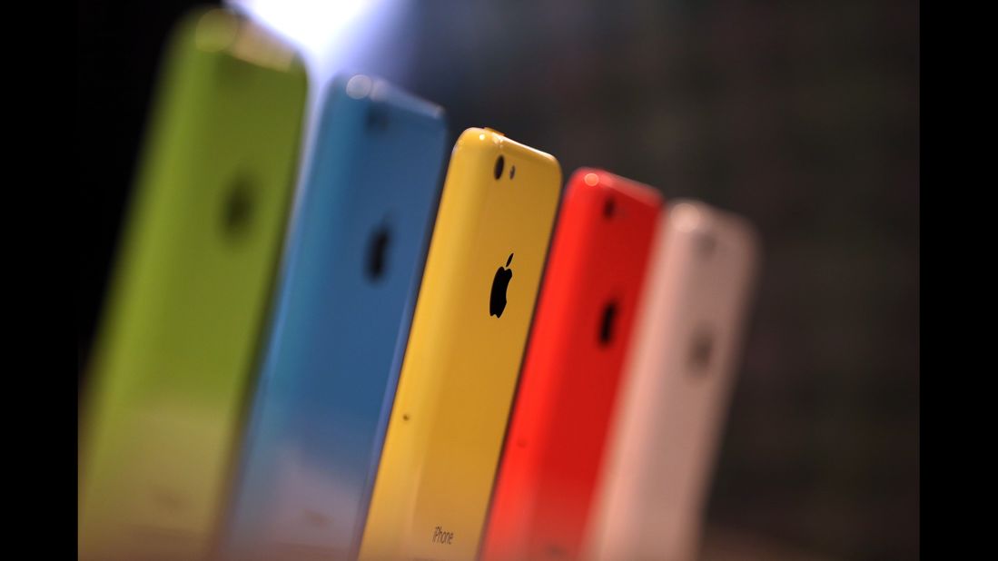 The less expensive <strong>iPhone 5C</strong> was made from hard-coated polycarbonate and came in a rainbow of colors. 