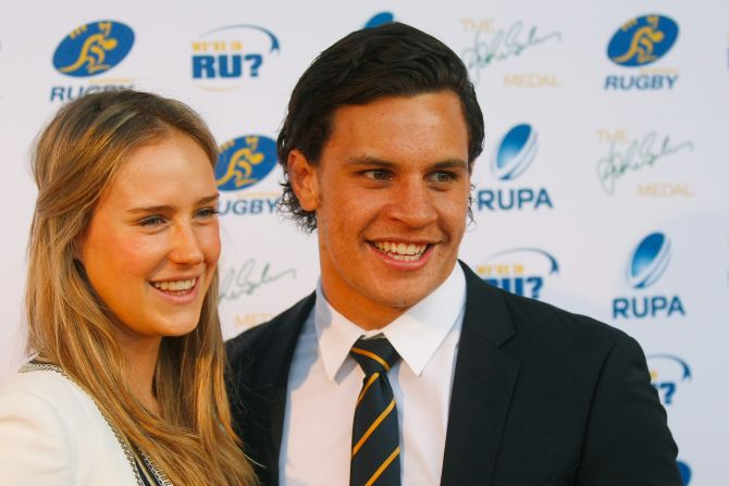 In August 2014, Perry announced her engagement with Australia rugby international Matt Toomua.