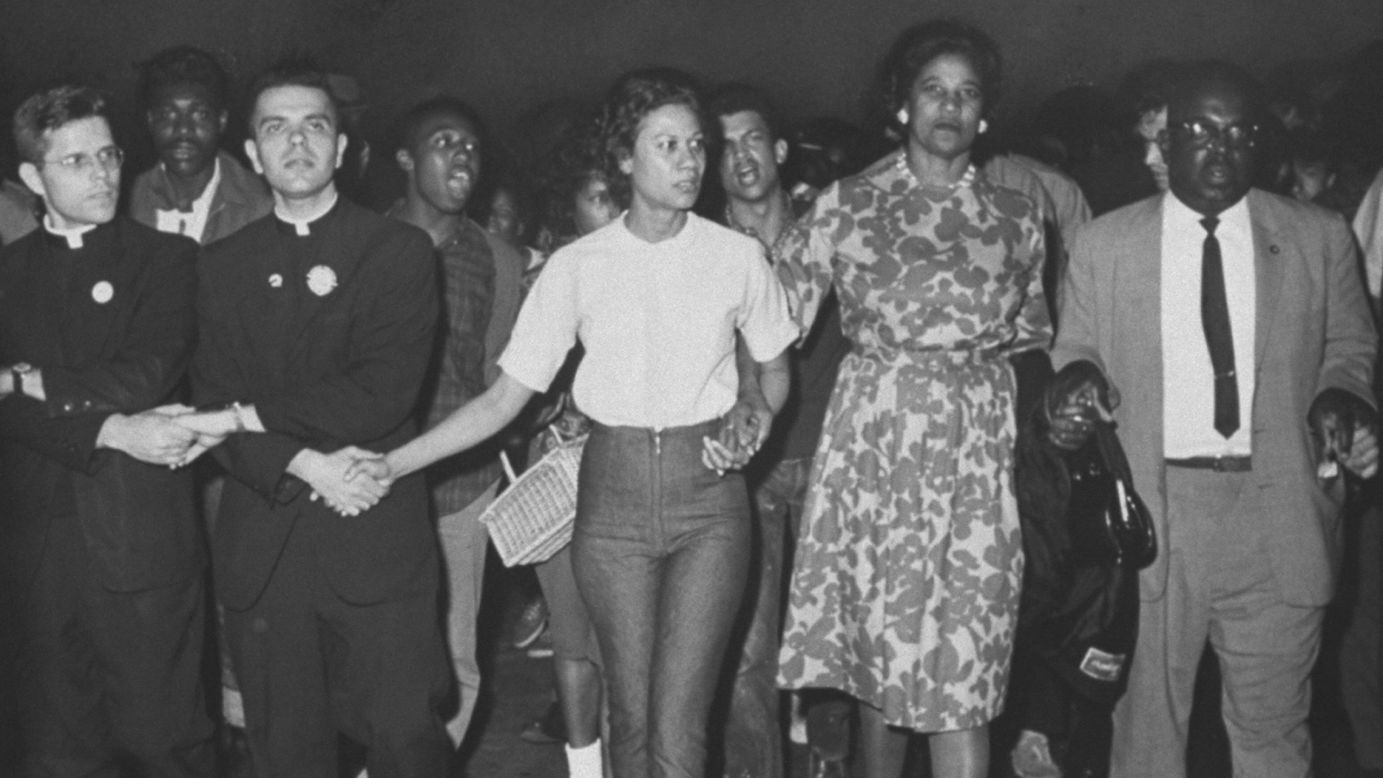 Civil rights matriarch <a href="http://www.cnn.com/2015/08/26/us/civil-rights-matriarch-robinson-dies/index.html">Amelia Boynton Robinson</a>, second from right, died on August 26. She suffered a stroke and had been hospitalized in Montgomery, Alabama. She was in her 100s.