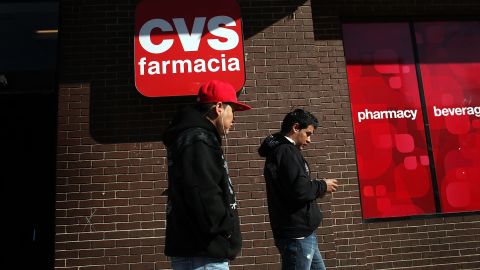 Hispanic residents walk by a bilingual sign for a CVS pharmacy in Union City, New Jersey.  A July report by the Spain-based nonprofit Instituto Cervantes indicates that the United States is the world's <a href="http://www.cnn.com/2015/07/01/us/spanish-speakers-united-states-spain/index.html">second-largest Spanish-speaking country</a>. Only Mexico has more Spanish speakers.