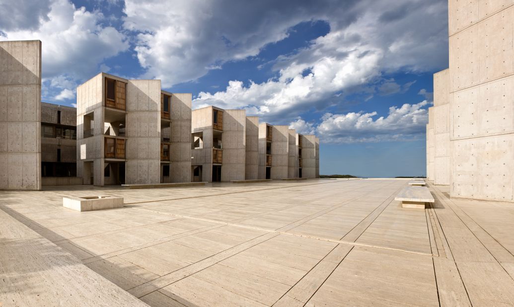 The principles of using light and space in architectural design can be seen in the Salk Institute buildings. Its founder Jonas Salk in collaboration with architect Louis Khan, Salk designed a modern building now marveled for its use of natural light and large spaces.