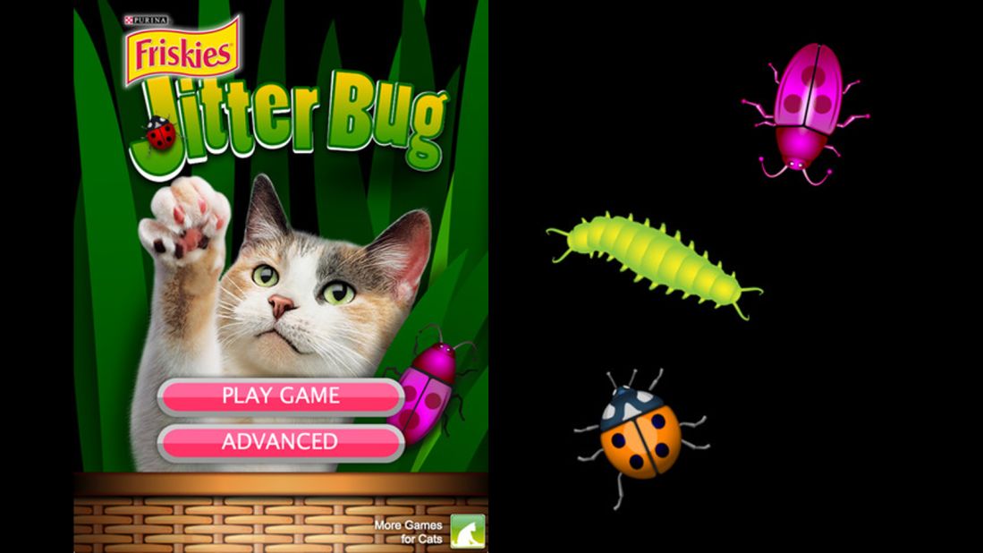 If your cat prefers killing creepy crawlies, there's Friskies' JitterBug app.