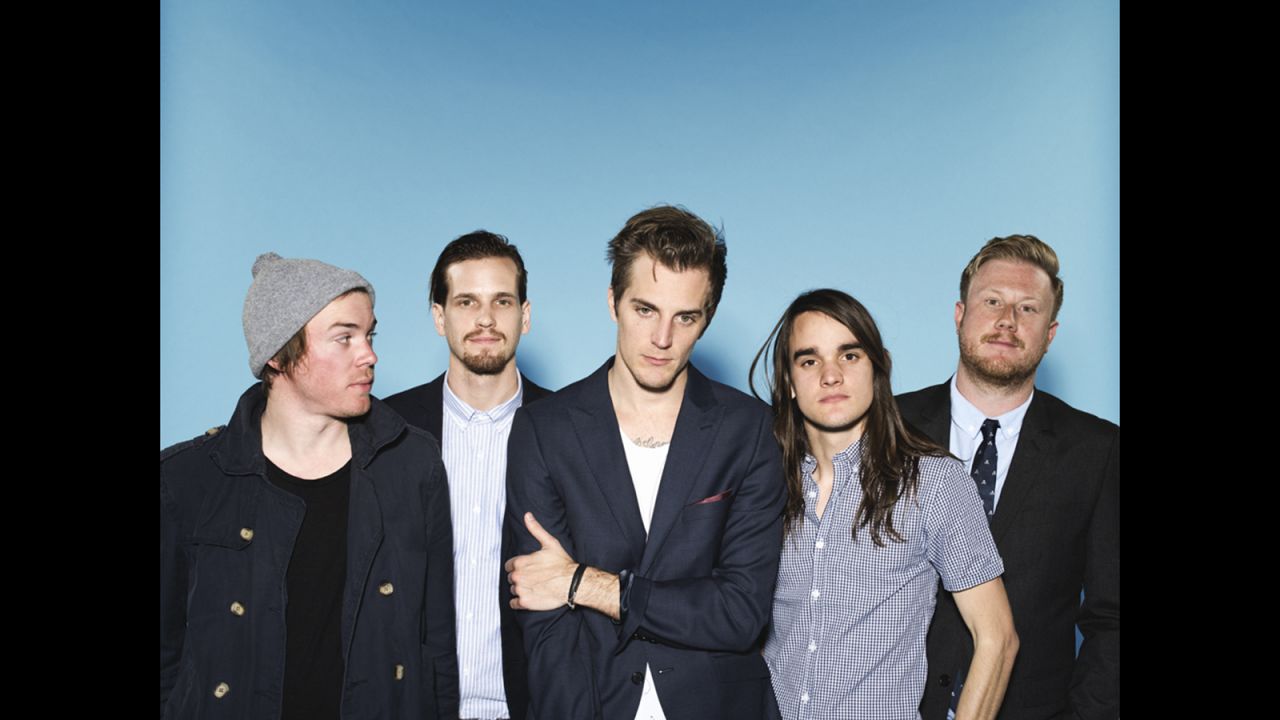The Maine are, from left: bassist Garrett Nickelsen, guitarist Kennedy Brock, singer John O'Callaghan, drummer Patrick Kirch and guitarist Jared Monaco. The Arizona rock band is launching a free national tour.