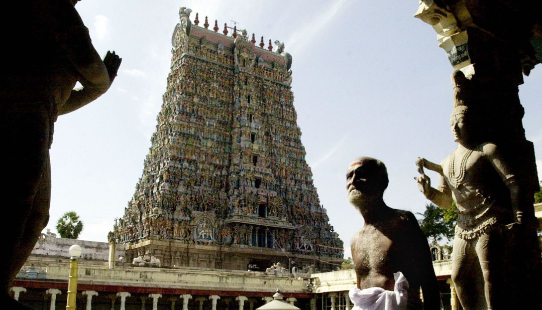 The Meenakshi temple in Madurai, India is famed for its architecture and draws pilgrims and tourists from all over the world.