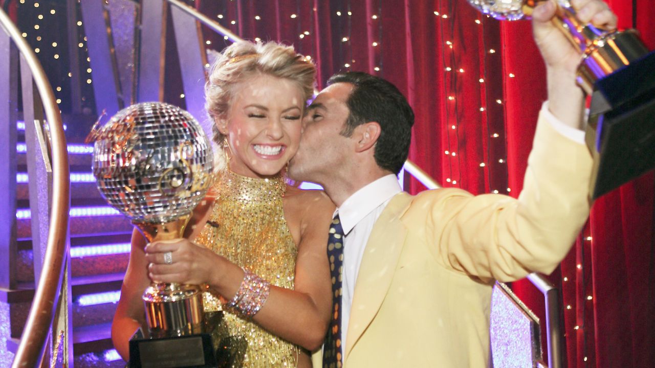 As as pro dancer on the show, Hough partnered with Indianapolis 500 champion Helio Castroneves to win the fifth season.
