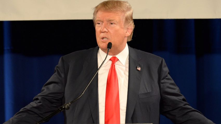 Republican presidential candidate Donald Trump speaks at the National Federation of Republican Assemblies (NFRA) Presidential Preference Convention at Rocketown on August 29, 2015 in Nashville, Tennessee.