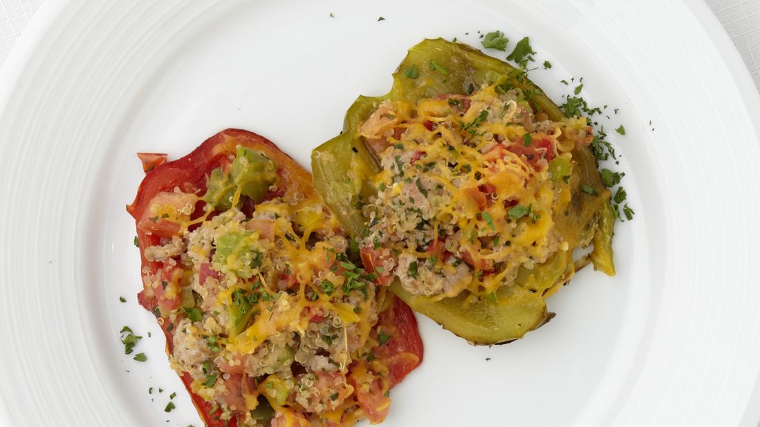 <a href="http://www.cnn.com/2015/09/03/health/mediterranean-peppers-recipe/index.html"><strong>CLICK HERE FOR PRINTABLE RECIPE</strong></a><br /><br />Winning recipe from 2014 Healthy Lunchtime Challenge: Mediterranean peppers deluxe, submitted by 10-year-old Adrianna Nelson of West Virginia