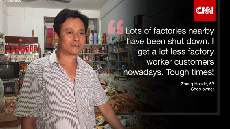 Zhang Houde has run a shop in one of Tengzhou's industrial zones for the past 20 years.