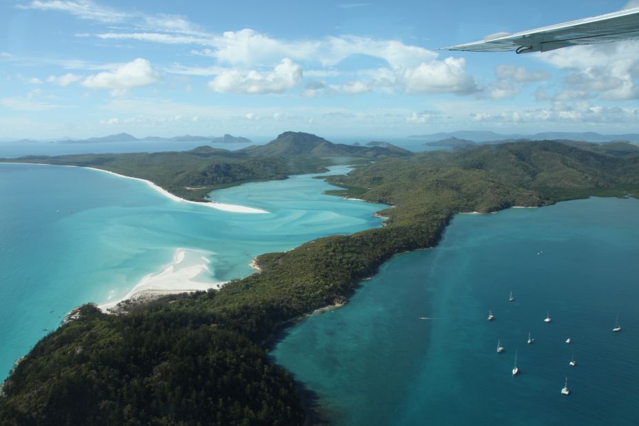 Whitehaven Beach is only accessible by boat or plane. "Taking a seaplane rather than a boat gives you amazing panoramic views of the beach and the surrounding landscape," said traveler <a href="http://ireport.cnn.com/docs/DOC-1238693">Victoria Peterson</a>.