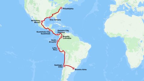 The Walkers' odyssey from Buenos Aires to Philadelphia.