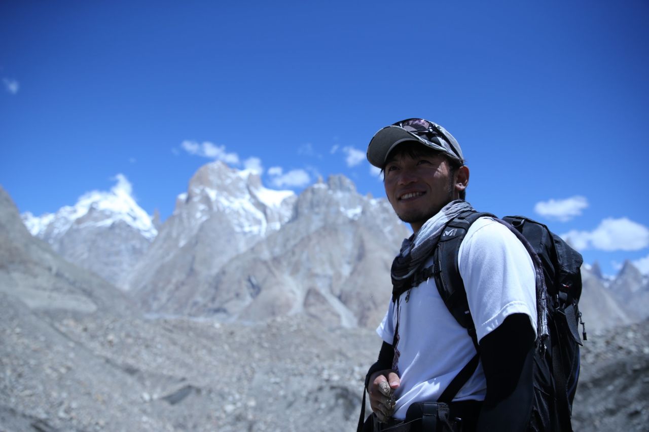"By climbing and webcasting from Everest, I want to tell people that we can try together and share our adventures in life so they can keep trying for their dream," Kuriki told CNN. Kuriki is seen here during his Broad Peak expedition in 2014.