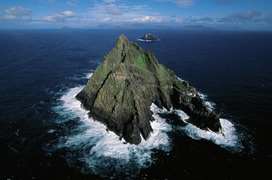 <strong>Jedi temple (Skellig Michael, Ireland): </strong>The finale of "The Force Awakens" was filmed at the ruins of this seventh-century monastery, which sits on the steep sides of the island Skellig Michael. It is also appears in "The Last Jedi."