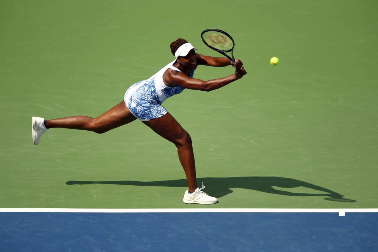 Venus Williams was embroiled in a slugfest, blowing match points in a second set before seeing off Monica Puig in three. 