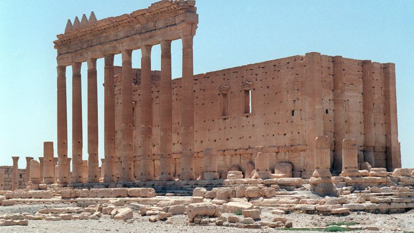 Islamic State (IS) militants in Syria have entered the Unesco World Heritage site of Palmyra after seizing the town next to the ancient ruins. IS has previously demolished ancient sites in Iraq that pre-date Islam. File photo : © Eric Travers/ABACA. 28121-12. Syrie, 08/08/2001. Le temple de Bel de la ville de Palmyre.