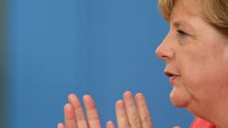German Chancellor Angela Merkel gestures as she addresses a press conference in Berlin on August 31, 2015. AFP PHOTO / JOHN MACDOUGALLJOHN MACDOUGALL/AFP/Getty Images