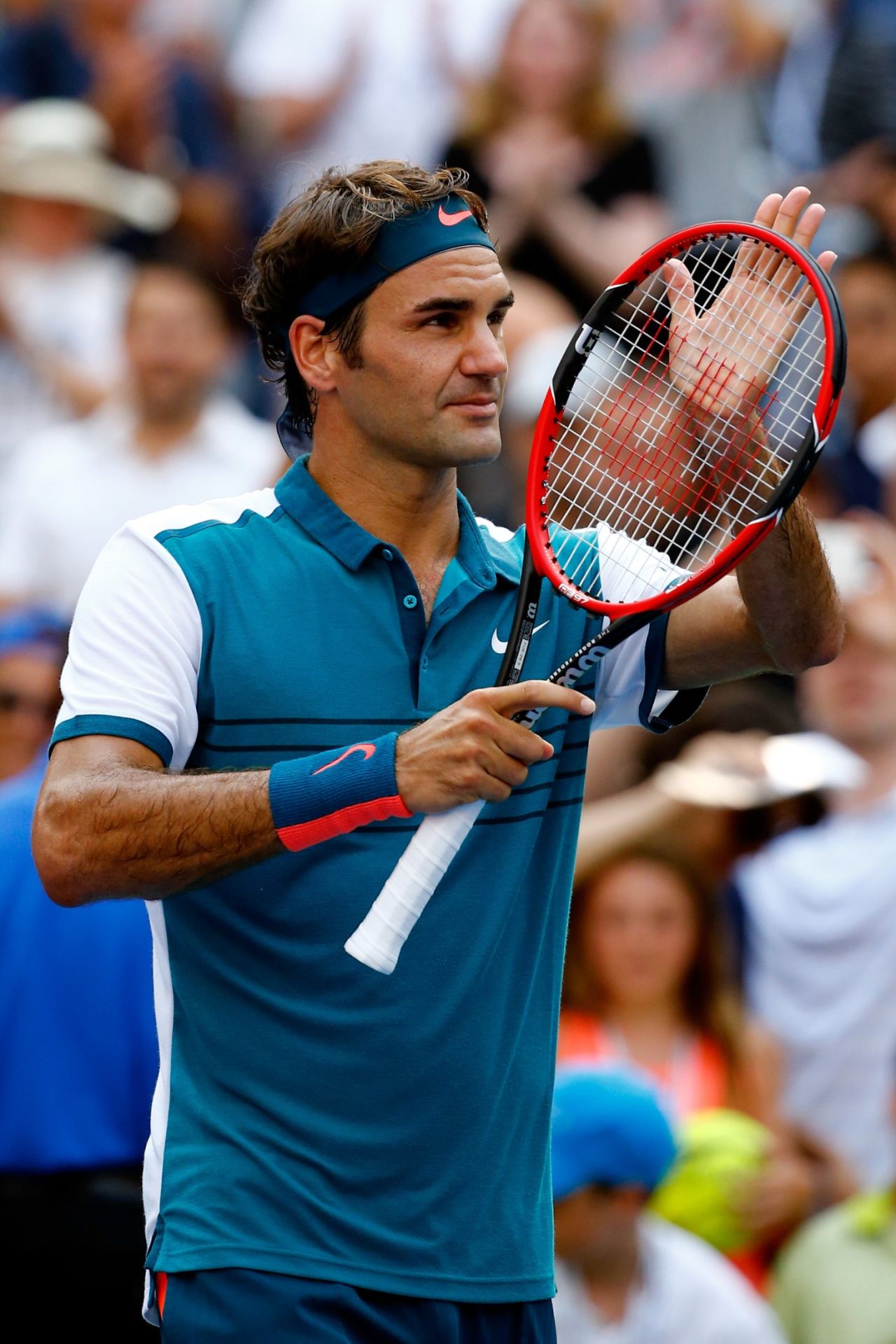 Federer, who has never lost in the first round in New York, won 84% of his first-serve points. 
