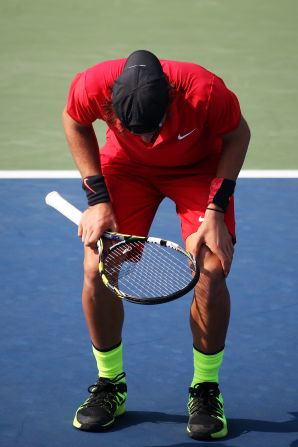 The heat wave in New York took its toll on Aussie Thanasi Kokkinakis, who had to retire against Richard Gasquet in the fifth set due to cramps.