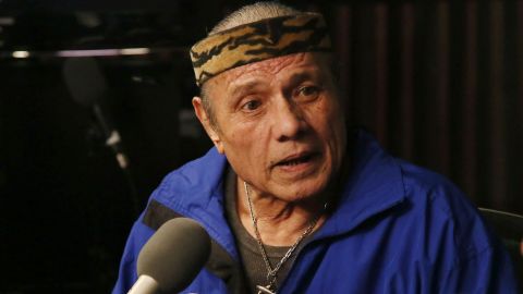 Jimmy "Superfly" Snuka visits a radio show in on January 9, 2013, in New York City.