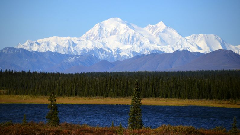 Formerly called Mount McKinley, Denali is now known by the Native Alaskan (Athabascan) name it's held for thousands of years. <a href="http://www.usgs.gov/newsroom/article.asp?ID=4312#.VenJThFVhHx" target="_blank" target="_blank">Denali's summit is 20,310 feet</a> and is the highest mountain peak in North America. 