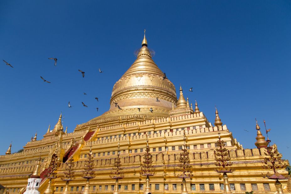 The Buddhist temple of <a href="http://ireport.cnn.com/docs/DOC-1251204">Shwezigon Paya</a> is one of the best maintained temples near this ancient city. "After the trip past the stone stupas, when I entered the compound, I was awestruck by the majesty of the golden monument," said Robert Winter, who visited in 2014.