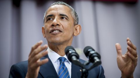 President Barack Obama addresses American University's School of International Service in Washington, District of Columbia, U.S., on Wednesday, Aug. 5, 2015. The speech focused on the Iran nuclear deal being debated in Congress.