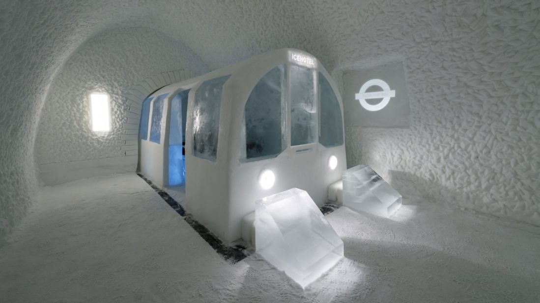 This suite inspired by the London Underground was created by Marcus Dillistone and Magdalena Akerstrom. Did someone turn the carriage's air conditioning too high? 
