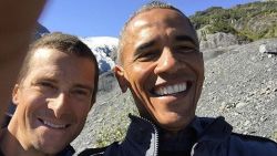 Obama bear Grylls selfie