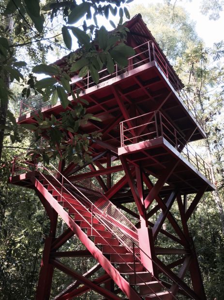 This tower in Peninsula Botanic Garden leads up to the canopy walk. The garden is a 20-minute drive south of Trang.