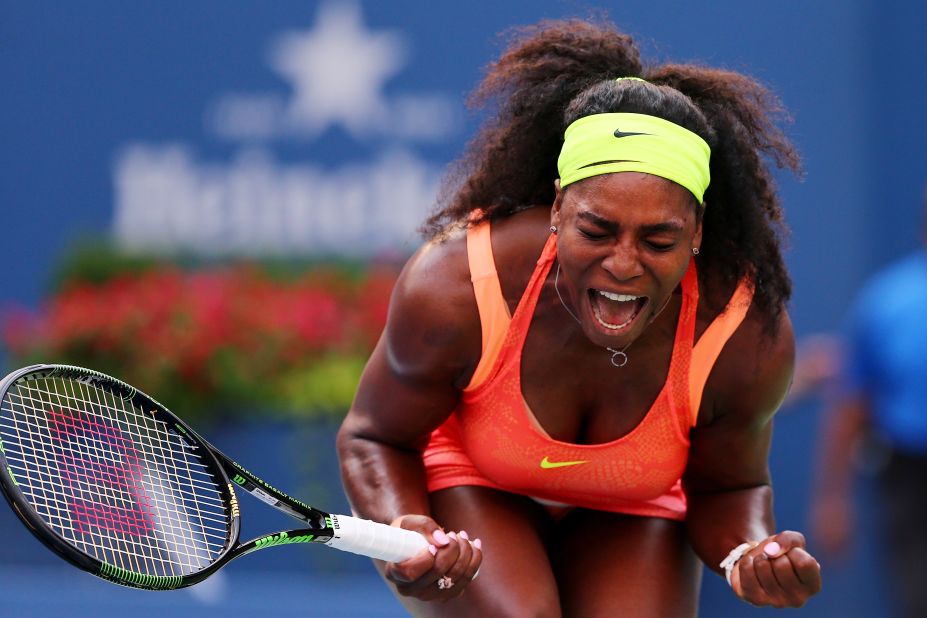 After getting past Kiki Bertens 7-6 (5) 6-3 at the U.S. Open, Serena Williams needs five more wins to achieve the rare calendar-year grand slam. 