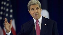 PHILADELPHIA, PA - SEPTEMBER 2:  U.S. Secretary of State John Kerry delivers a speech on the nuclear agreement with Iran at the National Constitution Center on September 2, 2015 in Philadelphia, Pennsylvania. U.S. Sen. Barbara Mikulski (D-MD) announced her support for the Iran nuclear deal, becoming the 34th Democratic senator to back the president. (Photo by Mark Makela/Getty Images)