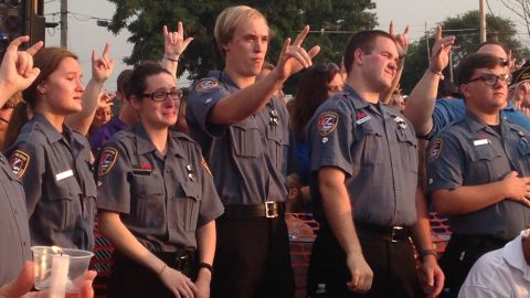 A vigil was held Wednesday for Lt. Joe Gliniewicz, who was killed in Fox Lake, Illinois.