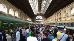 BUDAPEST, HUNGARY - A general view of the Keleti station in Budapest on September 3, 2015. The station has been reopened to migrants after it was closed for three days forcing migrants to sleep outside the station.
Ph. Roberto Salomone