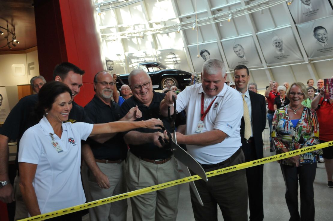 Officials re-opened the repaired Skydome at the National Corvette Museum on Thursday. 
