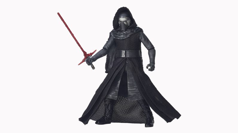 The villainous Kylo Ren is a highly sought after action figure.