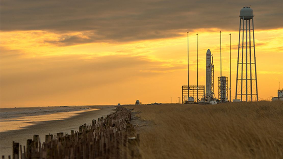 The launch pad at Kennedy Space Center sits only several hundred feet from the Atlantic Ocean.
