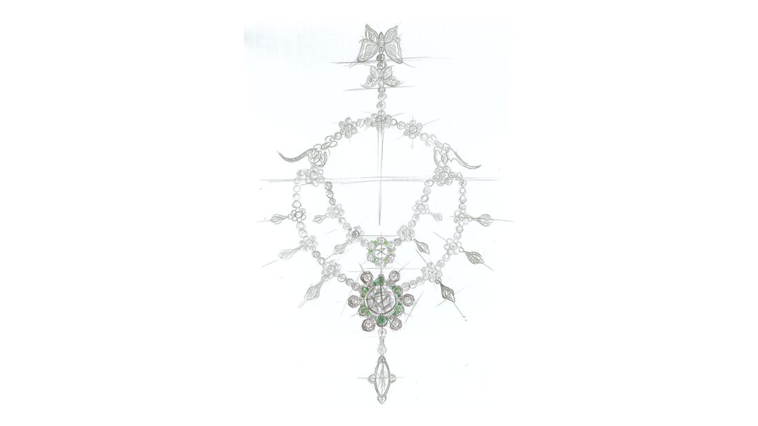 Chan also incorporated hundreds of mutton fat white jade beads and green jadeite, 598 pink diamonds and 10,953 white diamonds, in addition to the 24 main diamonds from the Cullinan Heritage, in the final piece. 