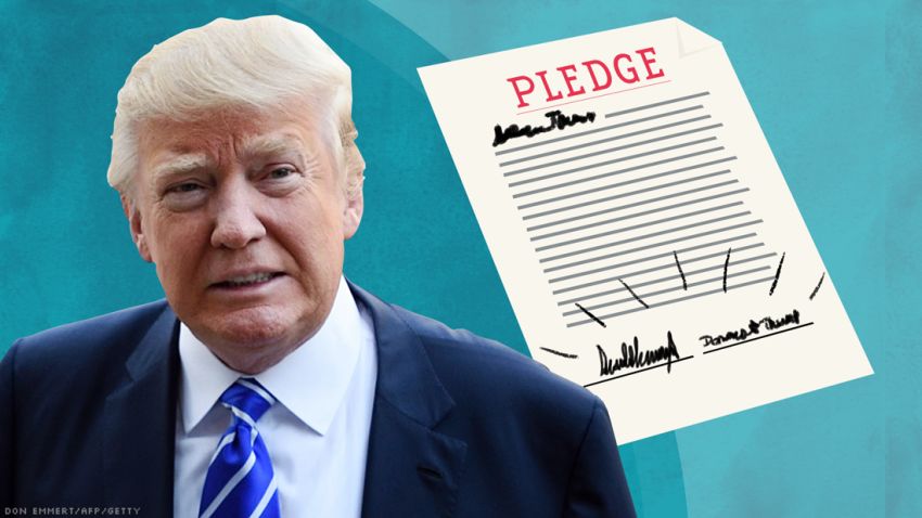 Donald Trump Signs Rnc Loyalty Pledge Cnn Politics