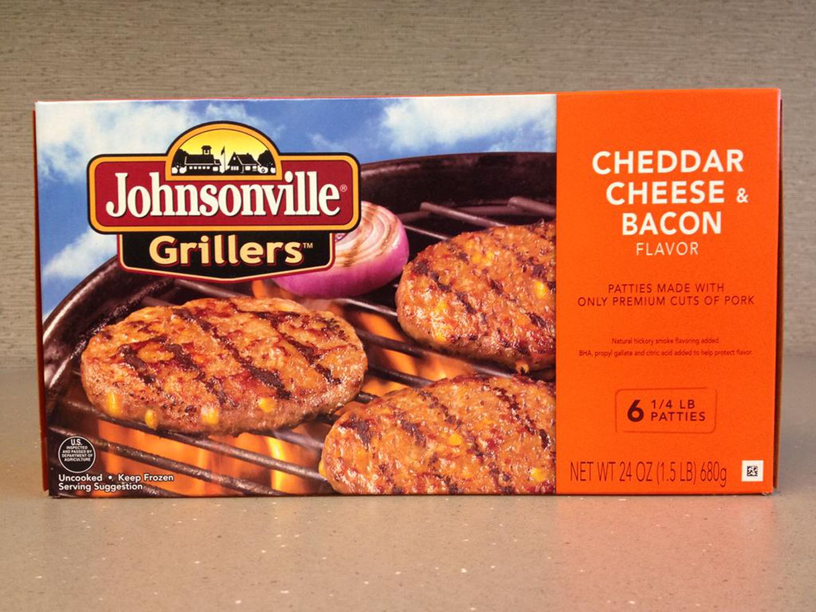 Johnsonville Cheddar Cheese and Bacon Patties Case