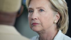 Democratic presidential candidate and former U.S. Secretary of State Hillary Clinton speaks to guests gathered for a campaign event on the campus of Des Moines Area Community College on August 26, 2015 in Ankeny, Iowa.