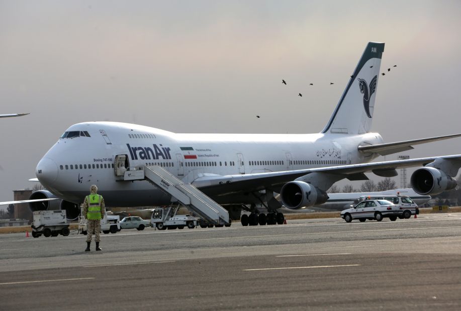 An Iran Air 747 on the tarmac at Tehran's Mehrabad Airport. Some of the airline's planes have been in service since before the country's 1979 revolution. 