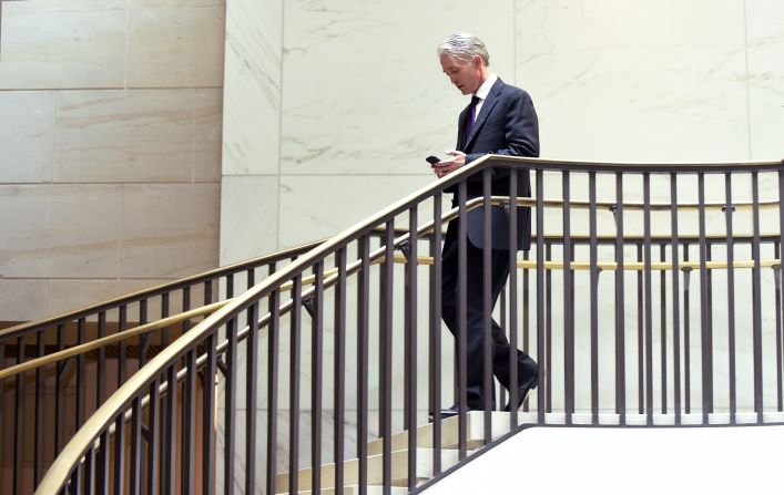 House Select Committee on Benghazi Chairman Rep. Trey Gowdy walks down the stairs as he returns to a closed hearing on Capitol Hill in Washington on Thursday, September 3. The House committee investigating the deadly 2012 Benghazi attacks <a href="http://www.cnn.com/2015/09/02/politics/benghazi-committee-clinton-cheryl-mills-jake-sullivan/index.html" target="_blank">interviewed a former top aide to Hillary Clinton, Cheryl Mills</a>, as the panel resumes its review of the 2012 terrorist attack in Libya and Clinton's use of a private email server.
