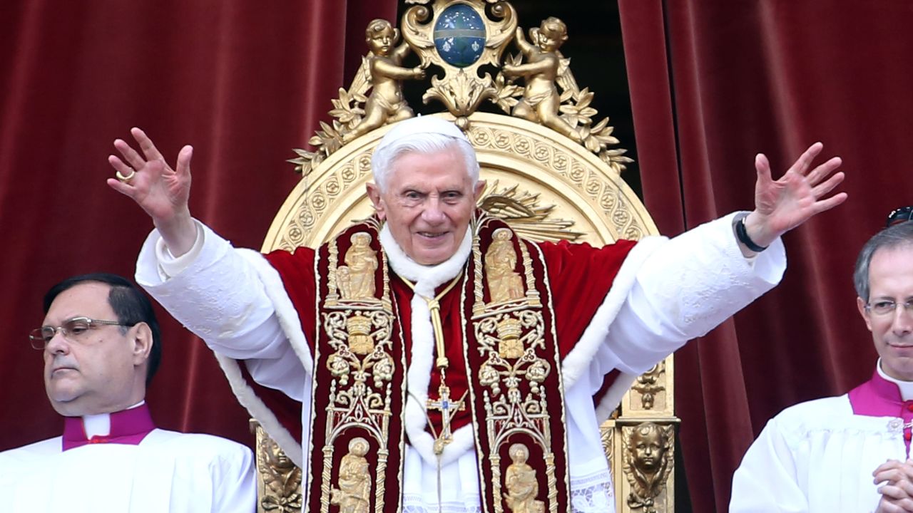 Pope Francis' economic message is no different than his predecessor, Pope Benedict XVI, above, Catholic commentators say, but some critics call Francis a Marxist.
