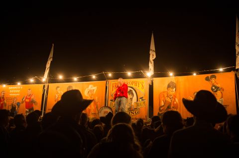 "No trip to Birdsville is complete without a visit to the Birdsville Pub and Fred Brophy's Boxing Tent, the last of its kind in the world, where visitors have the chance to challenge Fred's Boxing Troupe," Chapman says.    