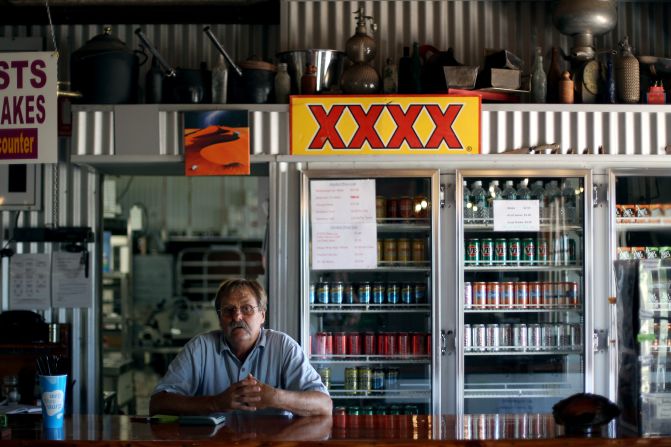 Birdville Bakery owned by Dusty Miller (pictured) and their savory pies are also a must for all visitors. Many opt for curried beef, but some tourists are brave enough to sample the famous curried camel pie. Miller estimates he sells around 10,000 pies during race weekend. 